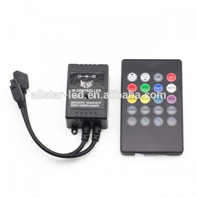 Infrared Music Controller 20 keys IR Remote Controller Sound Sensor Controller For 5050 3528 5630 RGB LED Strip light Flexible